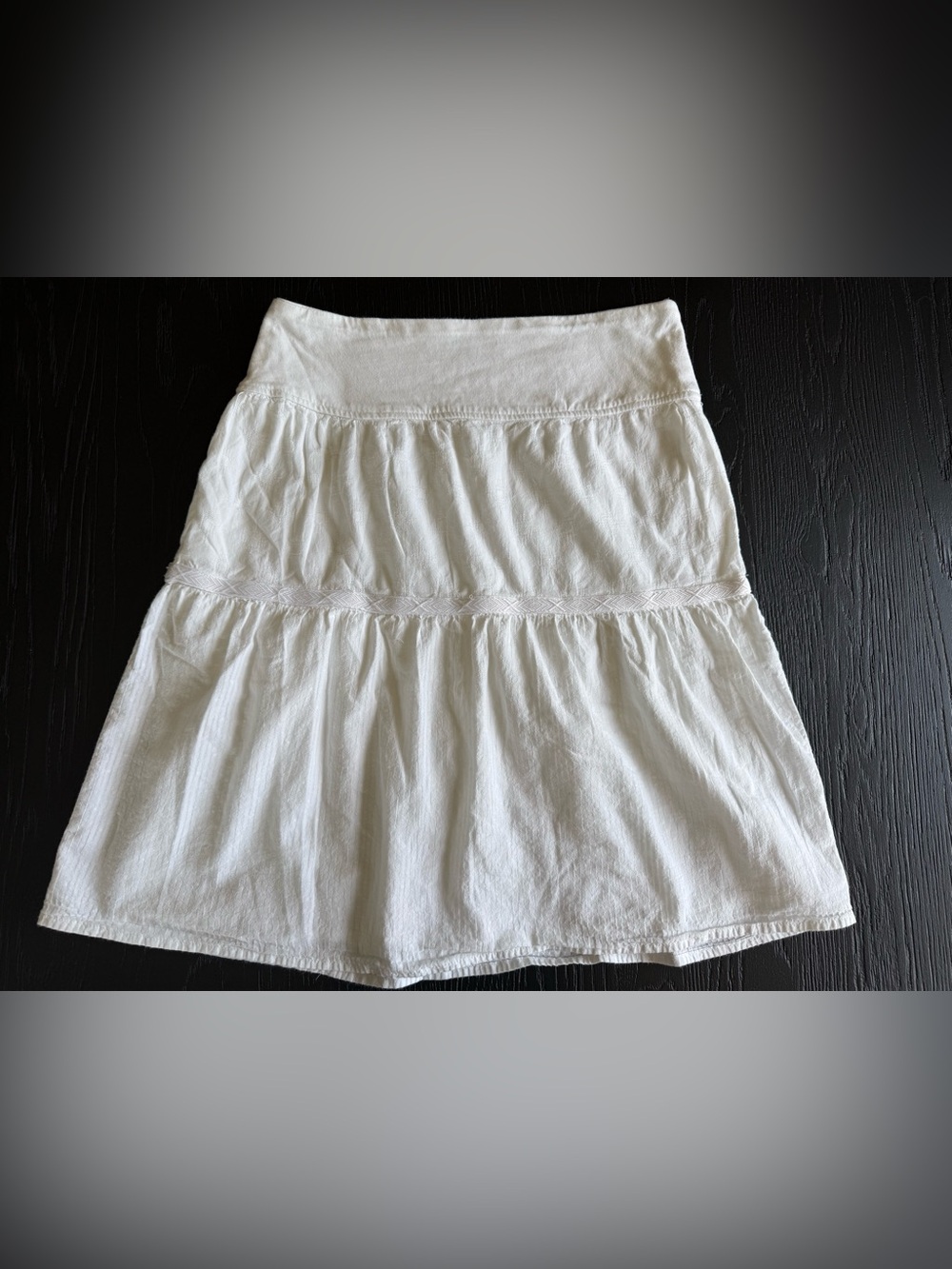 Prana Taja Organic Cotton A-Line Midi Skirt, Size XS, White Color, Beach ready! - Picture 10 of 16